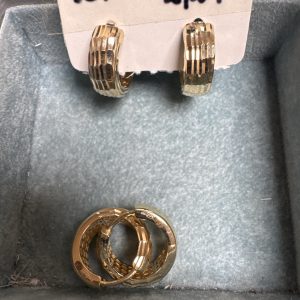 Złote kolczyki kola łamane 585 2,24 g