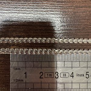 Złoty łańcuszek franco białe złoto 585 55 cm 13 g
